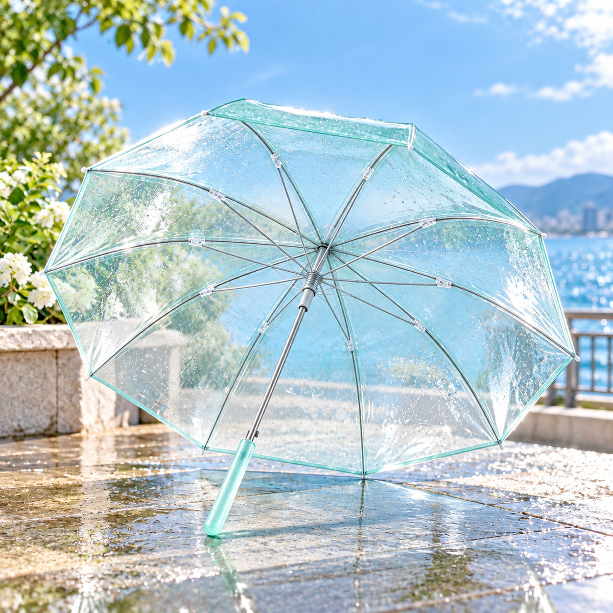 Mint Clear Dome Umbrella