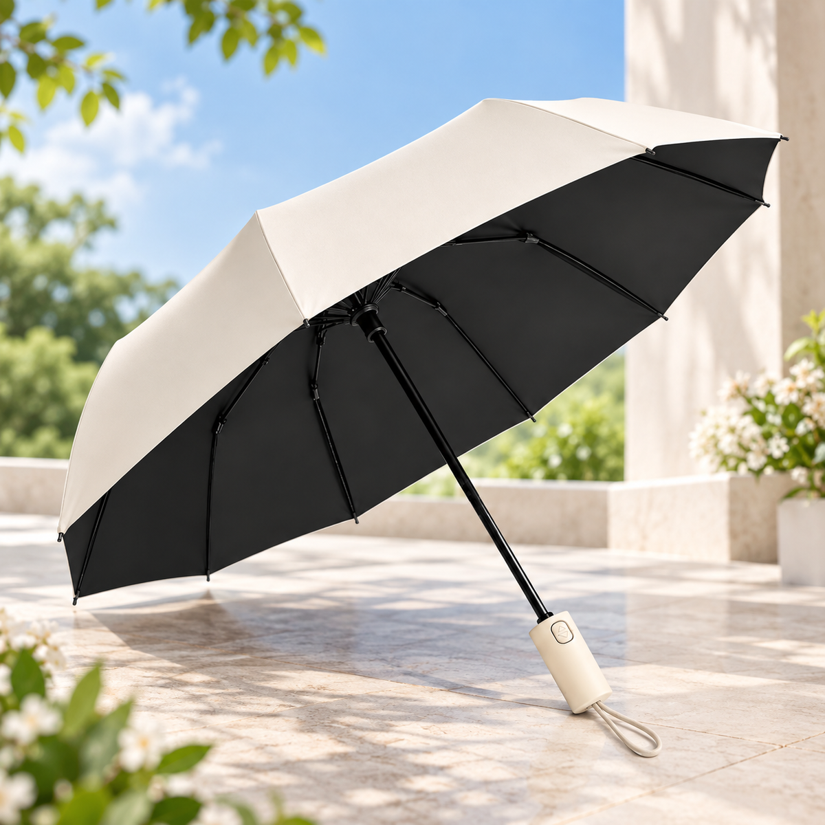 Dual-Layer UV Protection Folding Umbrella