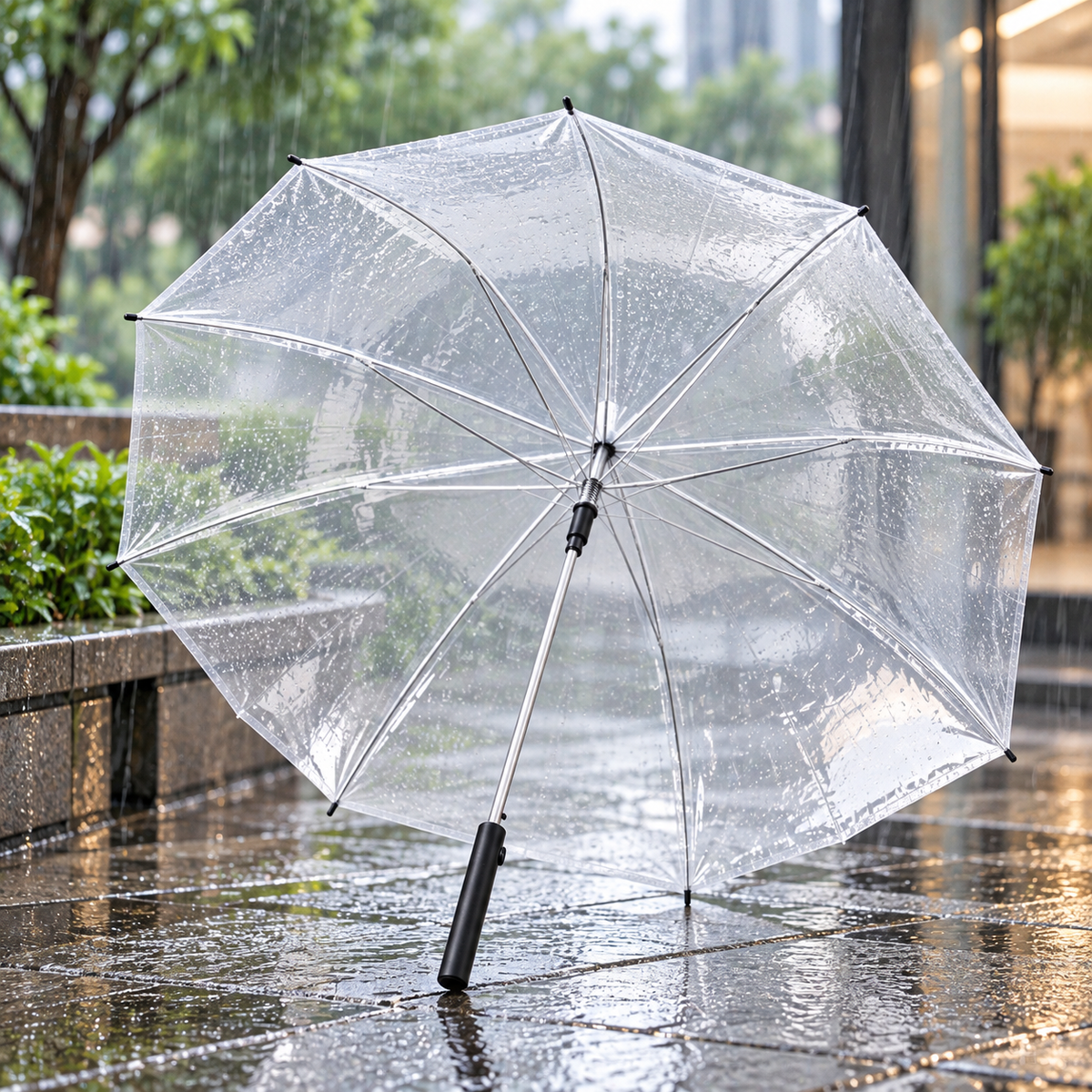 Classic Clear Rain Umbrella